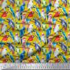 Bird Print - Medium Yellow - Soimoi Cotton Jersey Knit Fabric, 58" Wide Soft Stretch Printed Fabric by The Yard for T-Shirts, Baby Clothes, Pajamas, Dresses, Leggings & DIY Projects view 1