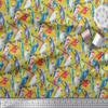Bird Print - Medium Yellow - Soimoi Cotton Jersey Knit Fabric, 58" Wide Soft Stretch Printed Fabric by The Yard for T-Shirts, Baby Clothes, Pajamas, Dresses, Leggings & DIY Projects view 2