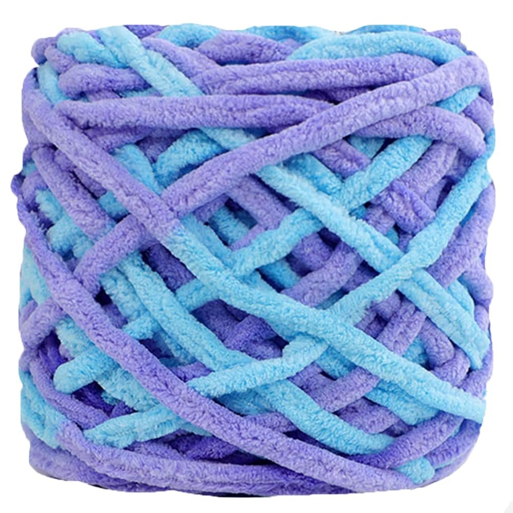 Chunky Knit Chenille Yarn,1kg/2.2lb Blanket Yarn,100% Polyester,Arm Knit Yarn,DIY Chenille Wool Yarn,Hand Knitting Chenille Yarn for Throw Blanket Mat Hat Scarf,Colorful-7