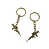 100 Items Keychain Keyring Key Tags Chains Rings Jewelry Bag Charms W7AA1 Machine Gun view 1