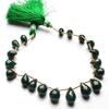 1 strand natural 8.inches natural,super rare emerald faceted drops shape beads 8 to 13 mm view 1
