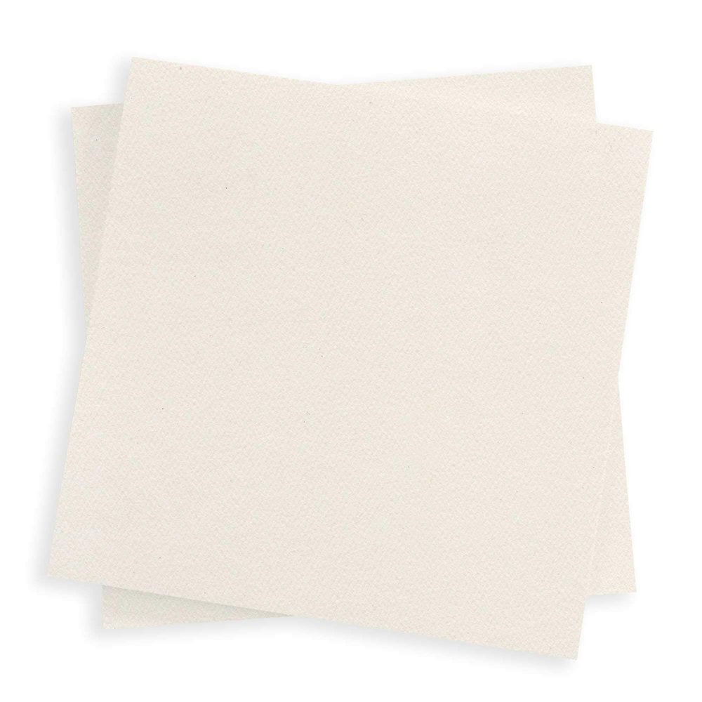 Warm Cream Square Flat Card - 6 1/4 x 6 1/4 LCI Felt 80C, 25 Pack