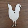 WOODNSHOP Chicken Ornament Wood 1/4 x 14 PKG 2 Laser Cut Wooden Chicken Ornament view 1