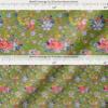 Soimoi Cotton Poplin Green Fabric - by The Yard - 56 Inch Wide - Leaves, Azalea & Floral Chic Textile - Romantic and Exotic Fusion for Trendy Creations Printed Fabric view 2