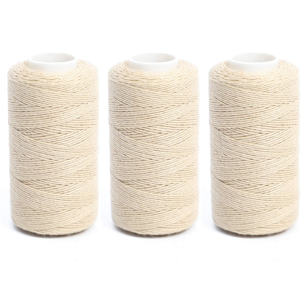 Ryalan UV Resistant High Strength Polyester Thread for Upholstery, Outdoor Market, Drapery, Beading, Purses, Leather, Hair Weave Bundles, Hair Extensions, Wig DIY Project 3 Rolls (3 Thread, Blond)