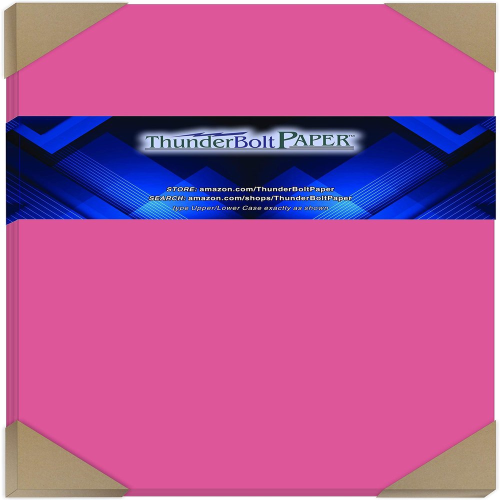 100 Hot Pink 65lb Cover|Card Paper - 8.5 X 14 Inches Legal & Menu Size - 65 lb/pound Light Weight Cardstock - Quality Printable Smooth Surface for Bright Colorful Results