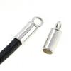 100pcs Round Tube Cord End Caps Sterling Silver Plated Glue in Endcap Barrel for 1.5mm Cord Beading Wire Thread DIY Craft Jewelry Making CF216-2 view 3