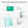 PIXY CANVAS Floater Frame 12x12 for 3/4 (0.75) inch Deep Canvas Paintings/Canvas Prints/Wood Canvas Panels/Wall Art/Wall Decor/Home Decor/Artwork (White, 12 x 12 inch, Square) view 2