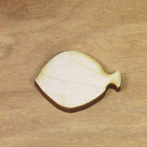 WOODNSHOP Fish 3 Wood 1/4 x 19 PKG 1 Laser Cut Wooden Fish 3