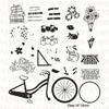 4.8x4inch Bicycle Flower Clear Stamp and Dies Set Die Cuts Metal Cutting Die for Scrapbooking Card Making view 3