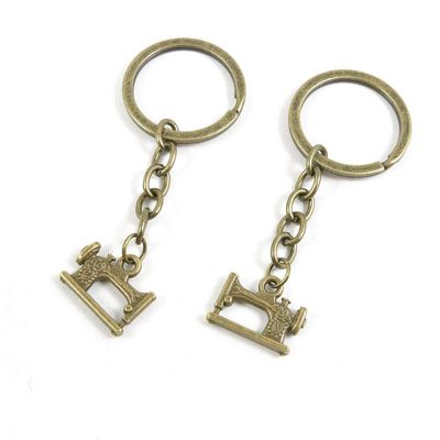100 Items Keychain Keyring Key Tags Chains Rings Jewelry Bag Charms P4DA8 Sewing Machine