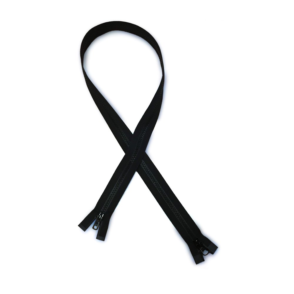 YKK #5VS Vislon 2-Way Open Zipper Black - 45"