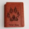 Your tattoo on Journal with your Custom text or custom quote leather bound, strip with the same color to keep it closed, jotter, scribbling pad, landscape view 1