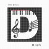 Pepita Needlepoint kit: Letter D Music, 7" x 7" view 2