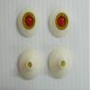 Pair of Realistic Life size Human/Zombie Acrylic Eyes for Halloween PROPS, MASKS, DOLLS (Horror Halo red/yellow eyes) 26mm view 2