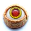 Pair of Realistic Life size Human/Zombie Acrylic Eyes for Halloween PROPS, MASKS, DOLLS (Horror Halo red/yellow eyes) 26mm view 4