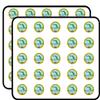 Hollywood Florida City Seal (Logo East Coast Diamond) Sticker for Scrapbooking 1" 50 Pack Stickers Waterproof Vinyl Decals view 1