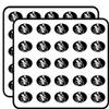 Black Oval Cyclist on Bike (Cycling Biking Road) Sticker for Scrapbooking 1" 50 Pack Stickers Waterproof Vinyl Decals view 1