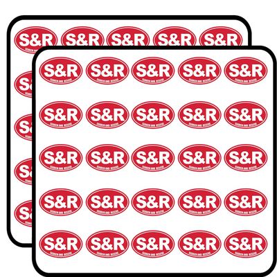 Oval S&R Search and Rescue (paramedemt) Sticker for Scrapbooking 1" 50 Pack Stickers Waterproof Vinyl Decals