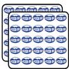 Blue Oval Jackson Hole Wyoming Mountain BG (Snow ski Resort) Sticker for Scrapbooking 1" 50 Pack Stickers Waterproof Vinyl Decals view 1