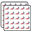 Left Facing Mudflap Cowgirl Texas Flag Shaped Sticker for Scrapbooking 1" 50 Pack Stickers Waterproof Vinyl Decals view 1