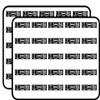 Black Eat Sleep Hike (Hiking Fun) Sticker for Scrapbooking 1" 50 Pack Stickers Waterproof Vinyl Decals view 1