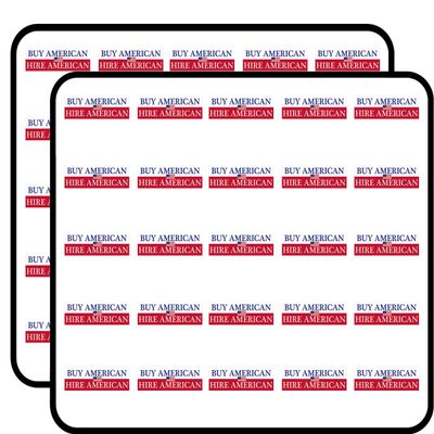 Buy American HIRE American (patriotpatriot us USA Jobs) Sticker for Scrapbooking 1" 50 Pack Stickers Waterproof Vinyl Decals