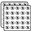 Oval Shiba Inu Silhouette (Dog Breed) Sticker for Scrapbooking 1" 50 Pack Stickers Waterproof Vinyl Decals view 1