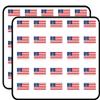 Peace Symbol Flag (USA Logo) Sticker for Scrapbooking 1" 50 Pack Stickers Waterproof Vinyl Decals view 1