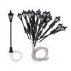 Amagogo 20pcs 1/100 3V HO Scale Miniature Street Lights Railway Train LED Lamp Post Single Head Garden Landscape Decoration for Diorama Sand Table view 3