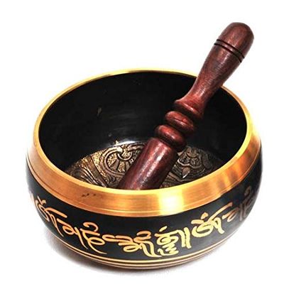 Brass Singing Bowl - 5 Buddhas 5.5"
