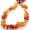 13 inch natural beads strand of 5x7-5x8mm faceted drop hessonite gemstone beads for DIY jewelry - necklace, bracelet, earring, ring. view 2