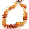 13 inch natural beads strand of 5x7-5x8mm faceted drop hessonite gemstone beads for DIY jewelry - necklace, bracelet, earring, ring. view 3