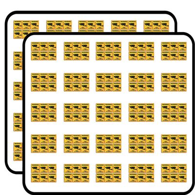 6-Pack: Under Surveillance Security ICS (cam Camera Video Warning Beware) Sticker for Scrapbooking 1" 50 Pack Stickers Waterproof Vinyl Decals