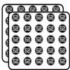 Round #52 Khalil Mack Raiders Colors (Oakland Number 52) Sticker for Scrapbooking 1" 50 Pack Stickers Waterproof Vinyl Decals view 1