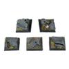 War World Gaming Fantasy Battlefield Square Rocky Bases x 5 (25mm) - 28mm Wargaming Terrain Model Diorama Figure Painting Wargame Battle Medieval Modelling Detailed view 1