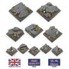 War World Gaming Fantasy Battlefield Square Rocky Bases x 5 (25mm) - 28mm Wargaming Terrain Model Diorama Figure Painting Wargame Battle Medieval Modelling Detailed view 2