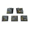 War World Gaming Fantasy Battlefield Square Rocky Bases x 5 (25mm) - 28mm Wargaming Terrain Model Diorama Figure Painting Wargame Battle Medieval Modelling Detailed view 4
