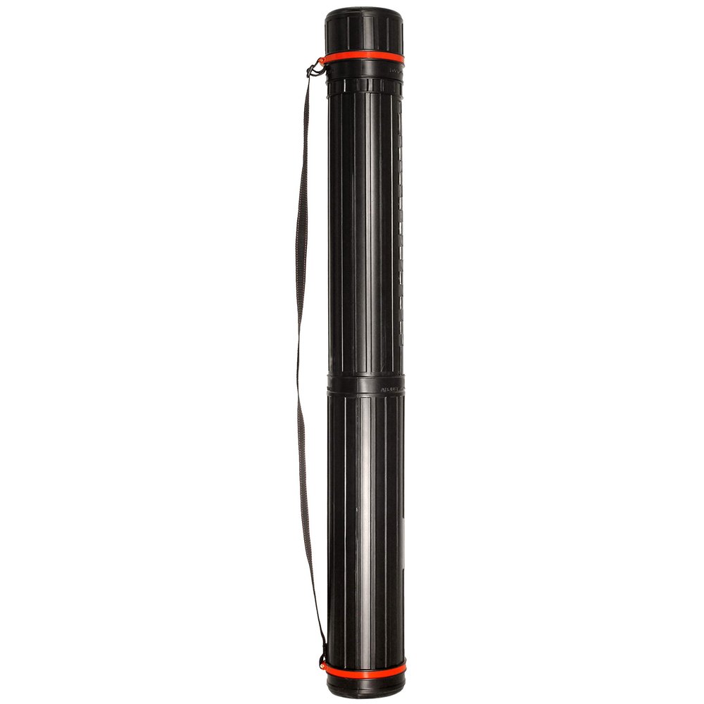 VViViD Extra Large Black Plastic Telescoping Transit Poster & Document Storage Tube w/Adjustable Nylon Carrying Strap (Large (25" x 4"))