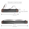 VViViD Extra Large Black Plastic Telescoping Transit Poster & Document Storage Tube w/Adjustable Nylon Carrying Strap (Large (25" x 4")) view 2