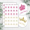 Gender Reveal Party Stickers, Baby Shower Labels, Little Prince and Princess boy or Girl view 2