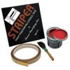 Automotive Pinstriping KIT - Stencil/Brush/Paint - Pinstripe Your Car/Truck - Results: 3/16 inch Stripe, 3/16 inch Space, 1/16 inch Stripe (Red, 42 Foot roll) view 1