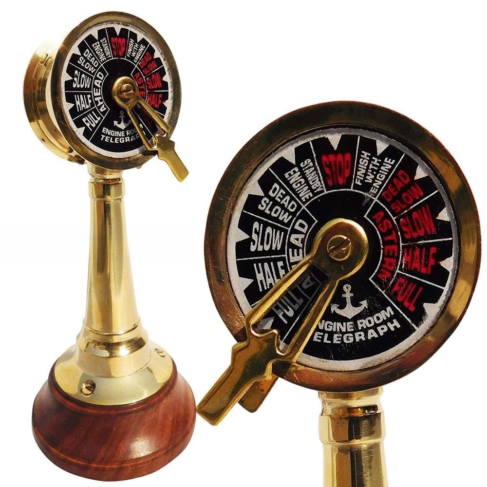 Mahira Nautical Brass Ship Telegraph 6" Nautical Ship's Engine Order Telegraph