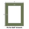 CountryArtHouse Dill Acid Free 8x10 Picture Frame Mats with White Core Bevel Cut for 6x8 Pictures - Fits 8x10 Frame - One Mat - With Bag & Backing view 2