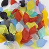 Calvas Wholesale 100pcs Randomly Mixed Color Acrylic Leaf Beads Pendant Plastic Frosted Lucite Chunky Spacer Charms Pendant Beads - (Color: Lavender) view 3