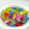 Calvas Wholesale 100pcs Randomly Mixed Color Acrylic Leaf Beads Pendant Plastic Frosted Lucite Chunky Spacer Charms Pendant Beads - (Color: Lavender) view 4