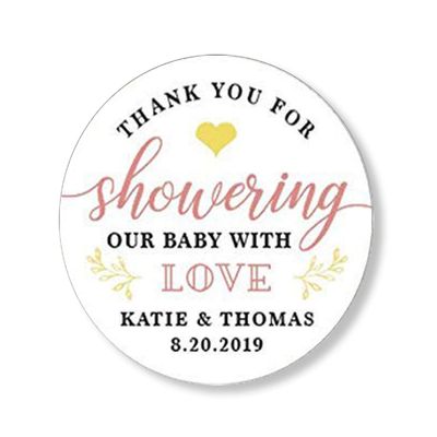 Baby Shower Stickers, Thank You Baby Party Stickers, Baby Shower Stickers For Favors, Favor Stickers for Thank You For Showering Our Baby F11:3
