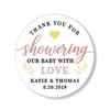 Baby Shower Stickers, Thank You Baby Party Stickers, Baby Shower Stickers For Favors, Favor Stickers for Thank You For Showering Our Baby F11:3 view 1