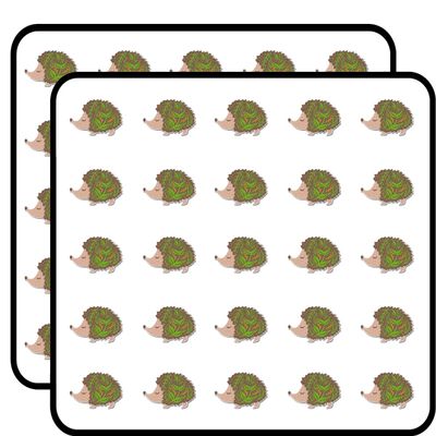 Cute Hedgehog Forest Theme Sticker for Scrapbooking Waterproof Vinyl Stickers for Water Bottle, Laptop & Phone Case 50 Pack