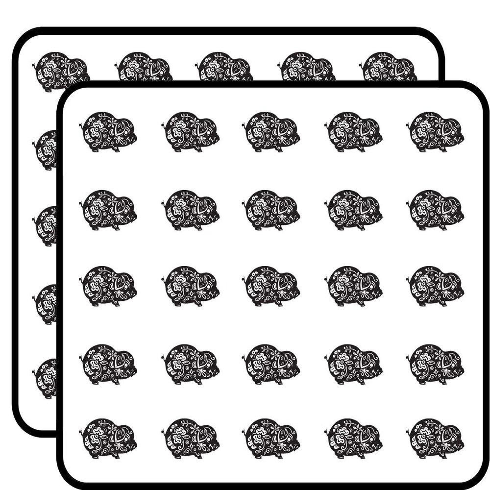 Chinese Zodiac Pig Sticker for Scrapbooking Waterproof Vinyl Stickers for Water Bottle, Laptop & Phone Case 50 Pack